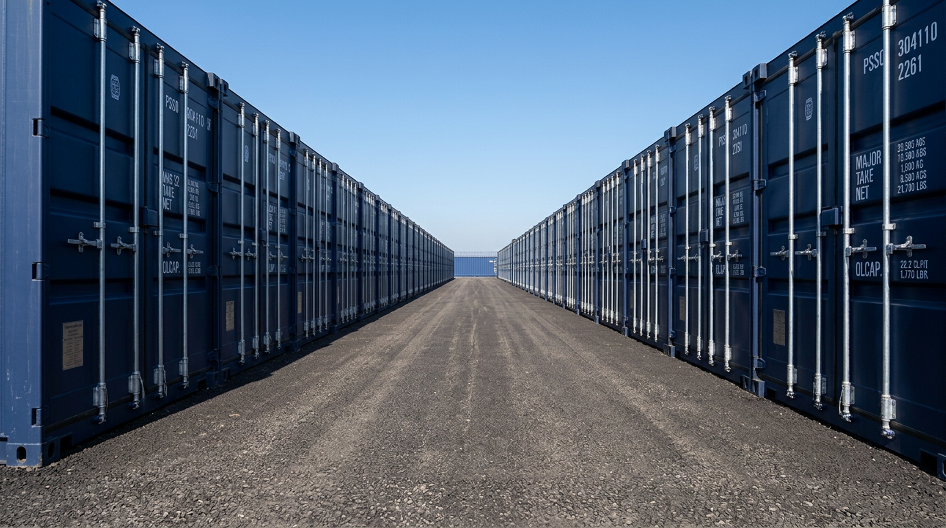 Secure container storage yard in Dingwall